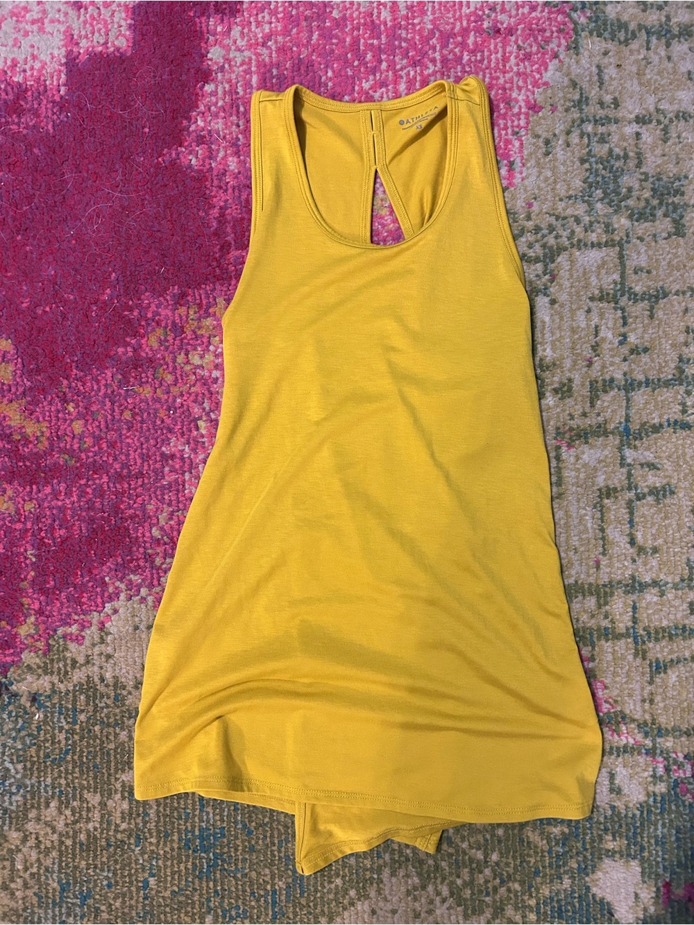 Athleta Bright Yellow Keyhole Racerback Tank